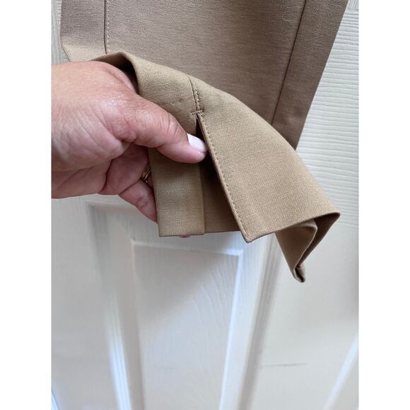 J Jill New Camel Pull On Ponte Knit Side Ankle Slit Straight Leg Pant Size Small - Picture 5 of 12